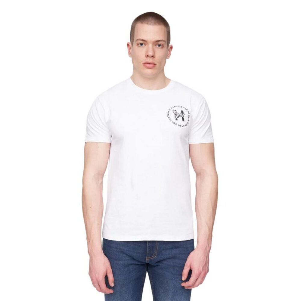 Henleys Mens Metafone Logo T-Shirt / White
